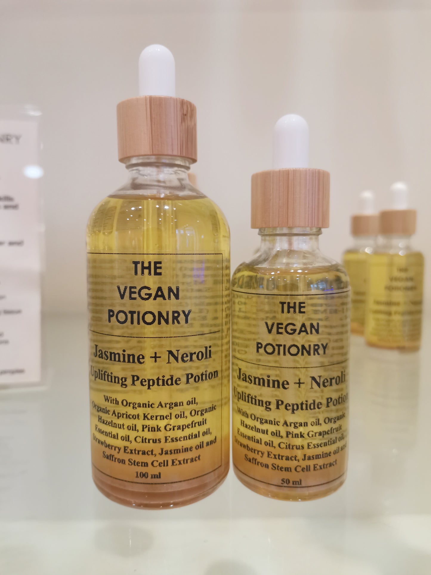 Jasmine + Neroli Uplifting Peptide Potion  I Herbal Infused oil Serum | The Vegan Potionry