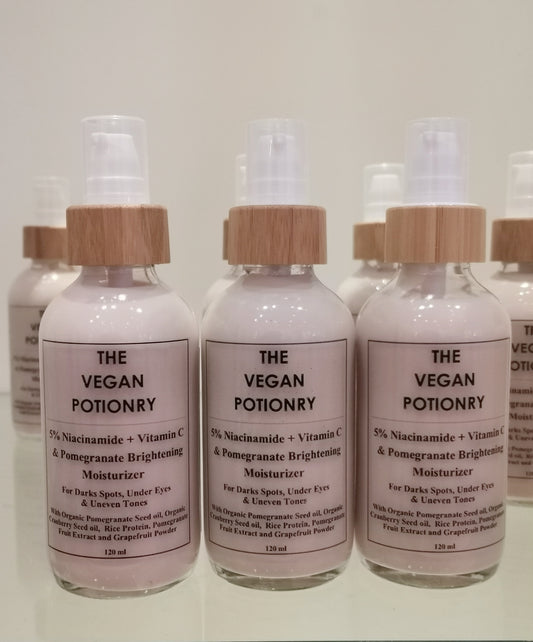 5% Niacinamide + Vitamin C &  Pomegranate Brightening Moisturizer I The Vegan Potionry