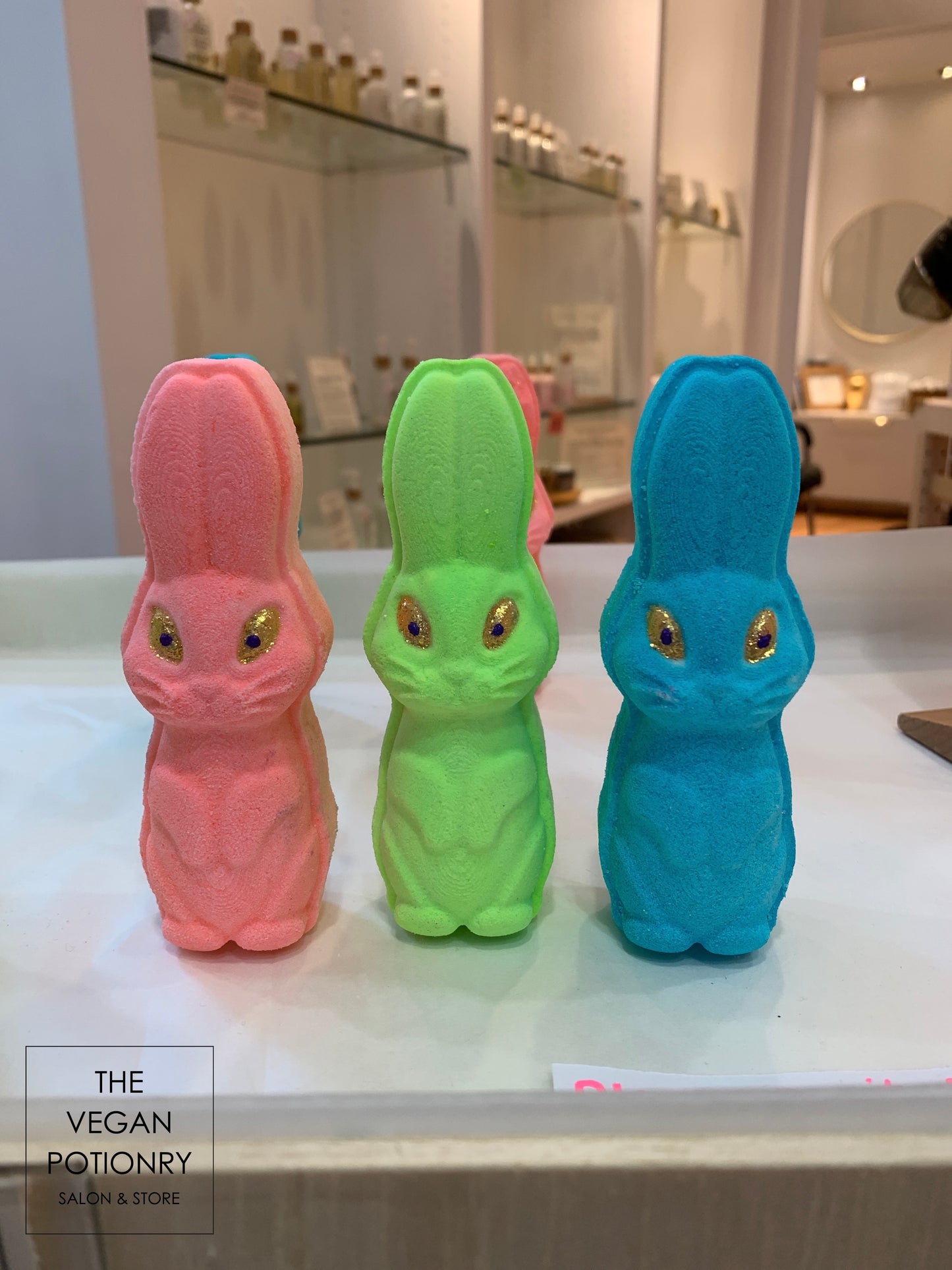 Marshmallow Bunny Bath Bombs with Bunny Toys inside | The Vegan Potionry