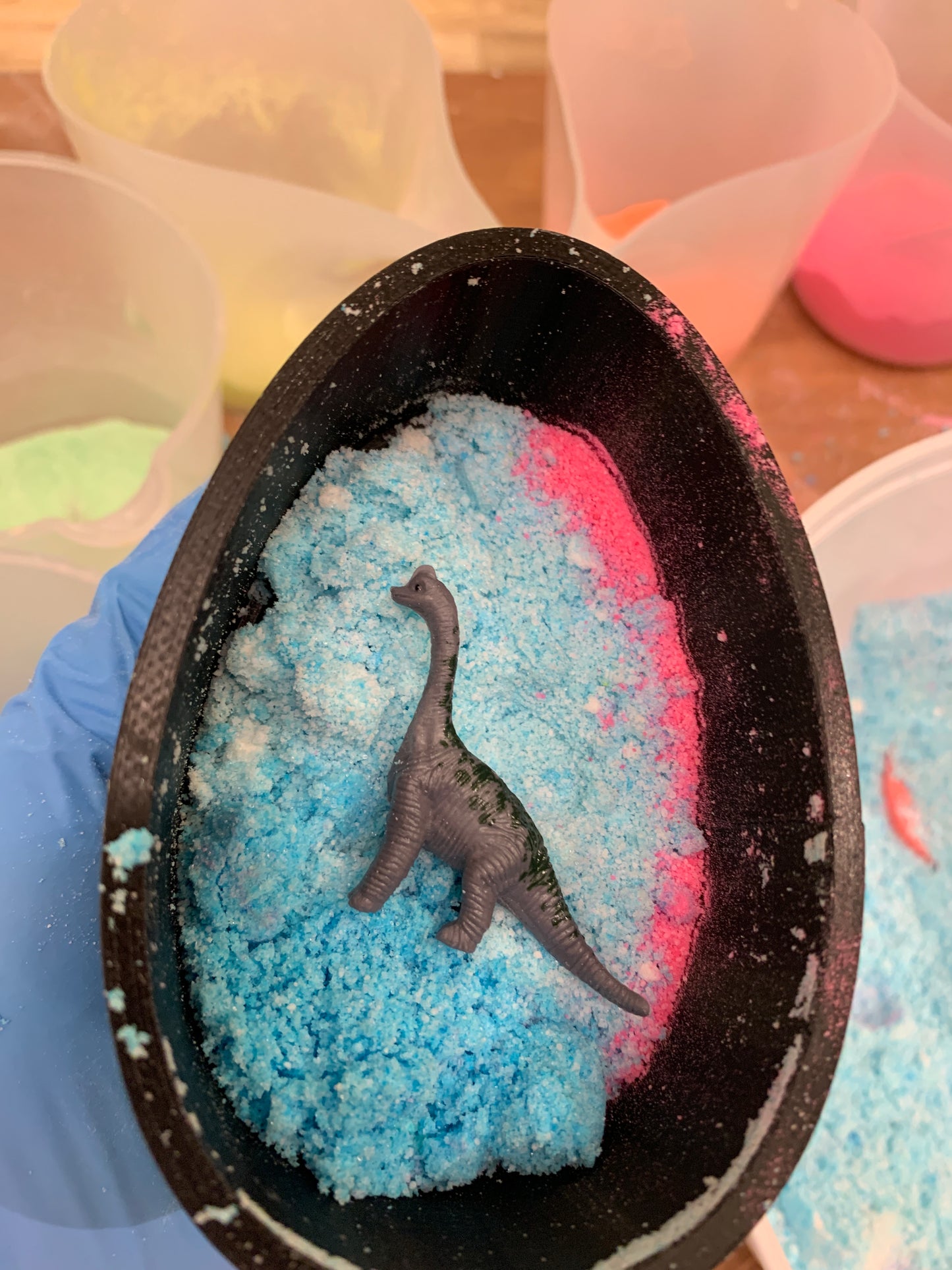 Dino Egg Bath Bombs with Dinosaur Toys Inside | The Vegan Potionry |