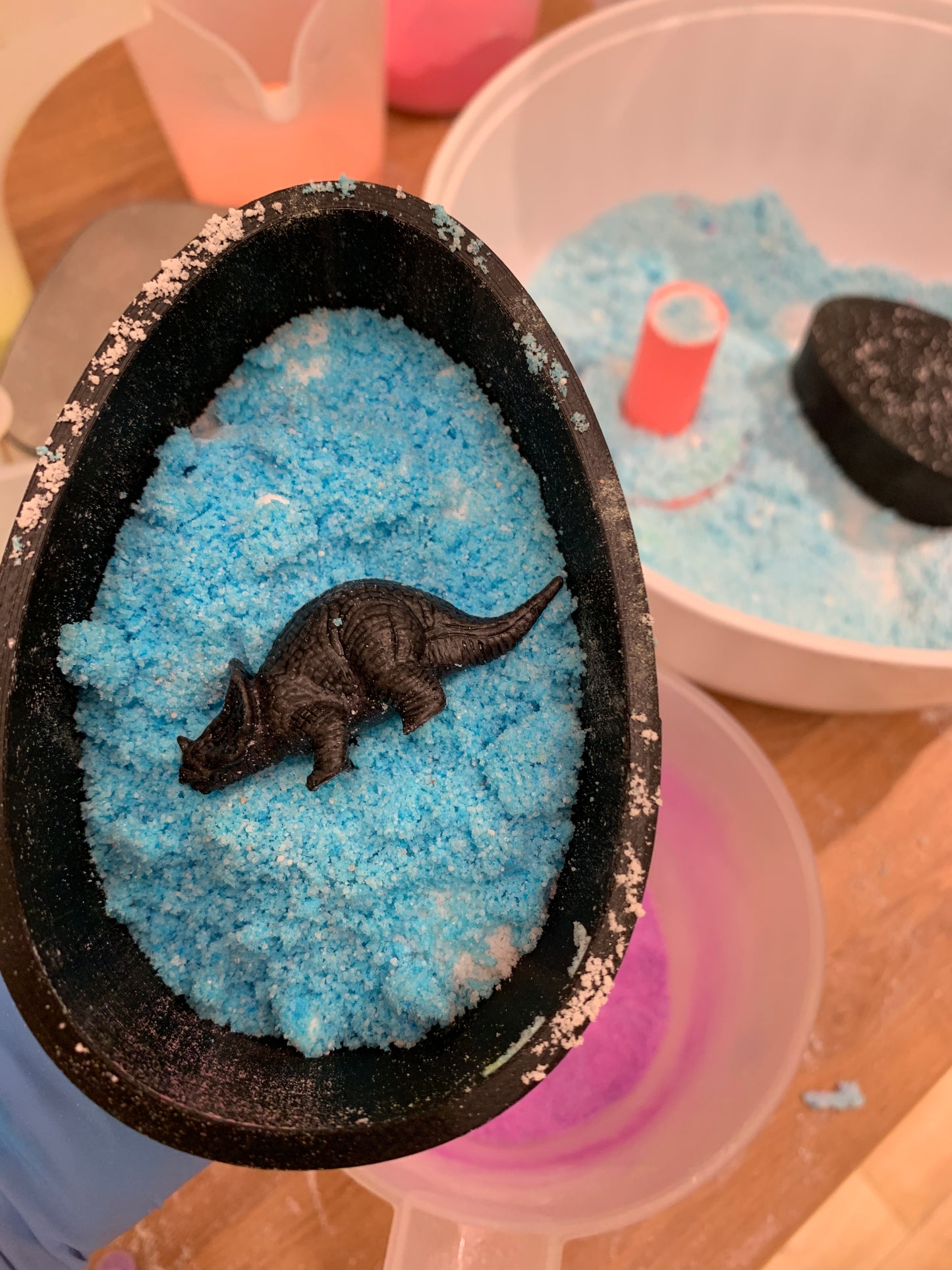 Dino Egg Bath Bombs with Dinosaur Toys Inside | The Vegan Potionry |