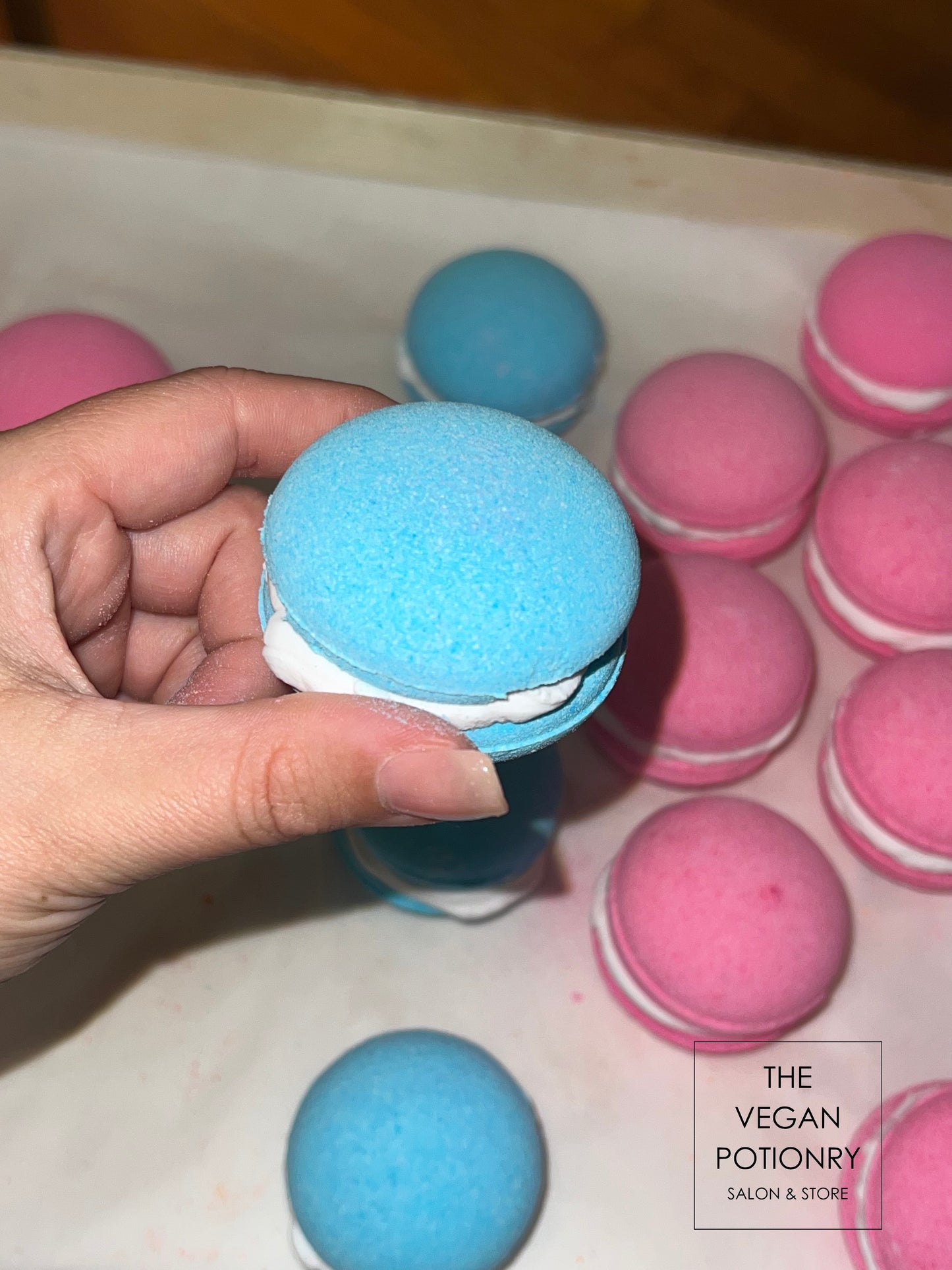 Macaron Bubbling Bath Bombs | The Vegan Potionry |