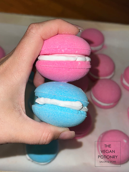 Macaron Bubbling Bath Bombs | The Vegan Potionry |